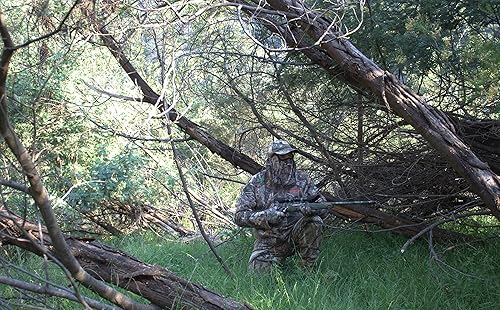 Miniatura 6 de DOWN UNDER OUTDOORS Máscara facial de caza de camuflaje premium en malla transparente ligera y transpirable, ajustable para hombres, mujeres y niños