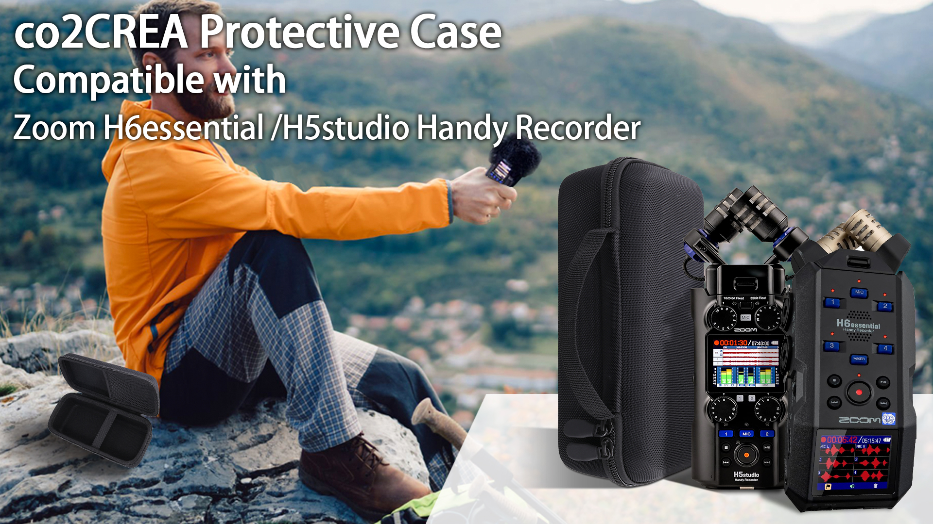 Amazon.com: co2CREA Hard Travel Case for Zoom H6studio/H5studio
