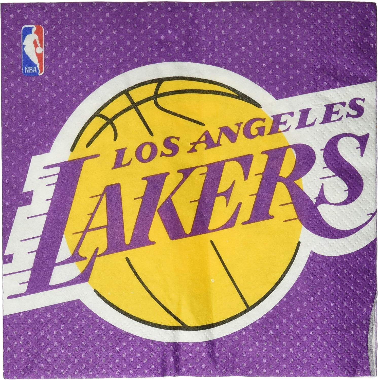 Los Angeles Lakers Party Napkins - 6 1/2" x 6 1/2" | Pack of 16