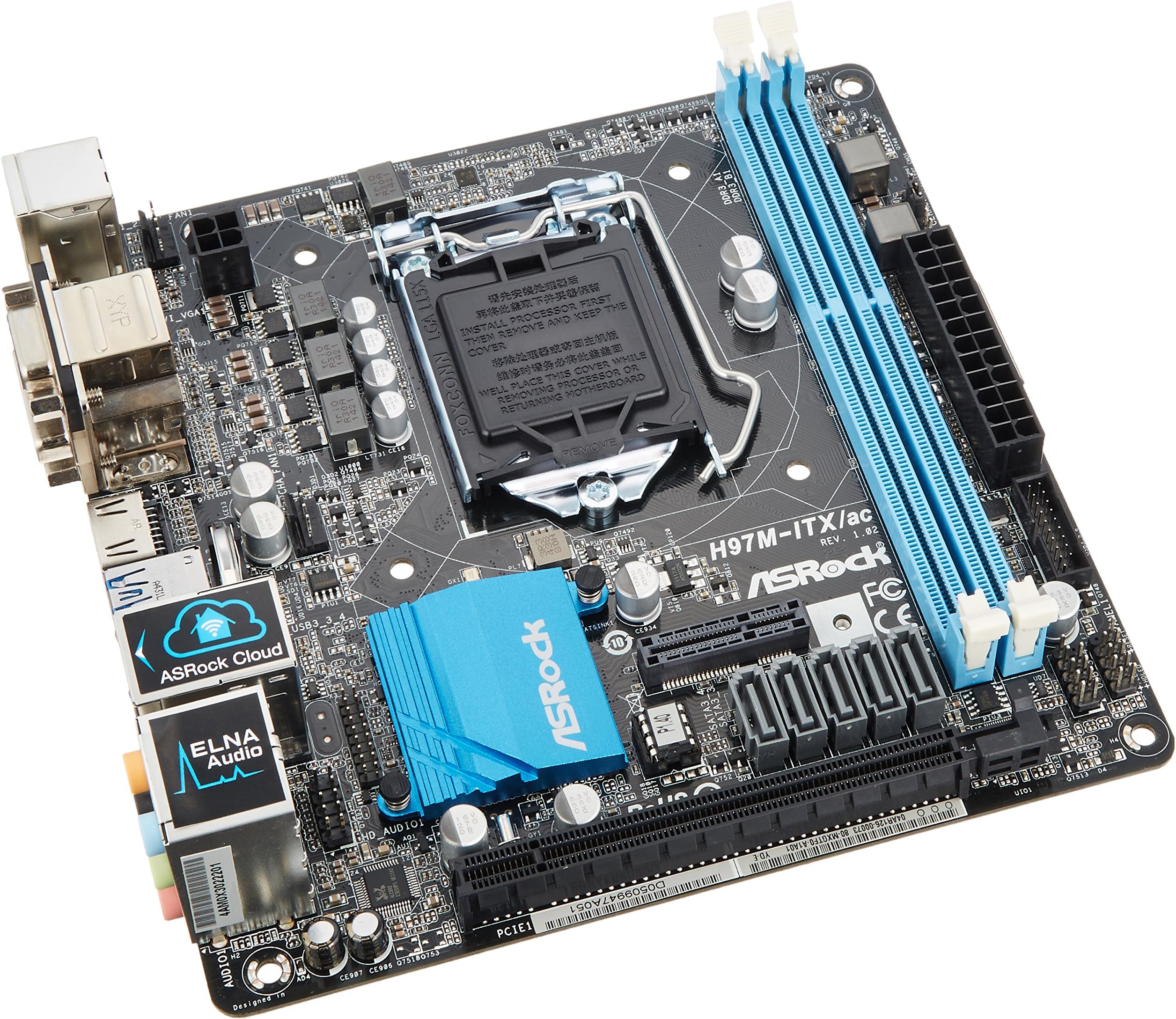 Carte Mère ASRock H97M-ITX/ac - Mini ITX (Intel LGA 1150) à prix bas