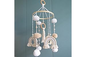 Goukurlsma Neutral Boho Rainbow Baby Mobile for Crib Mobile Nursery Décor