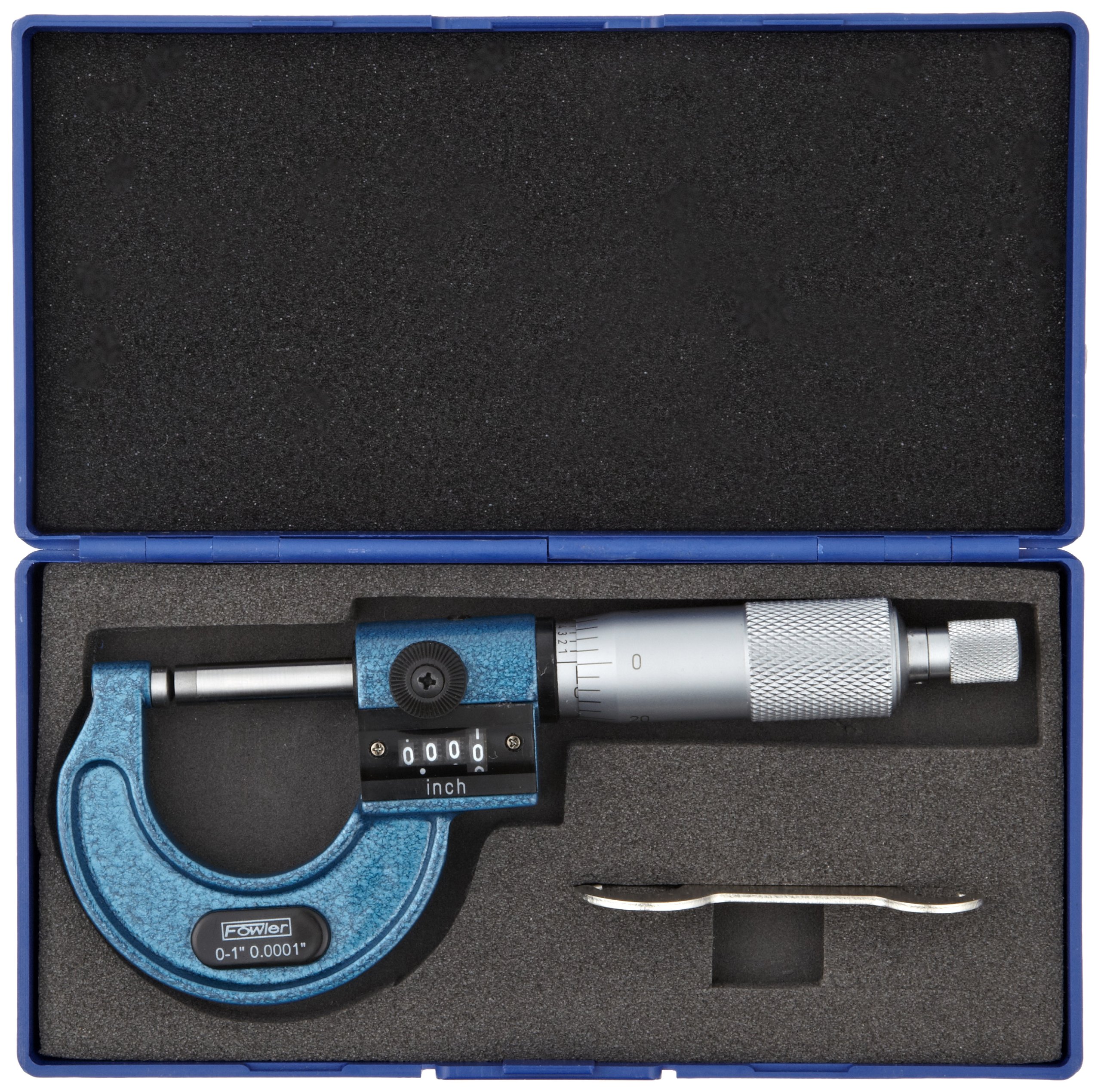 Fowler 52-244-201-1 Digit Counter Ball-Anvil Micrometre, 0" - 2.5cm Measuring Range, 0cm Accuracy, 0cm Graduation