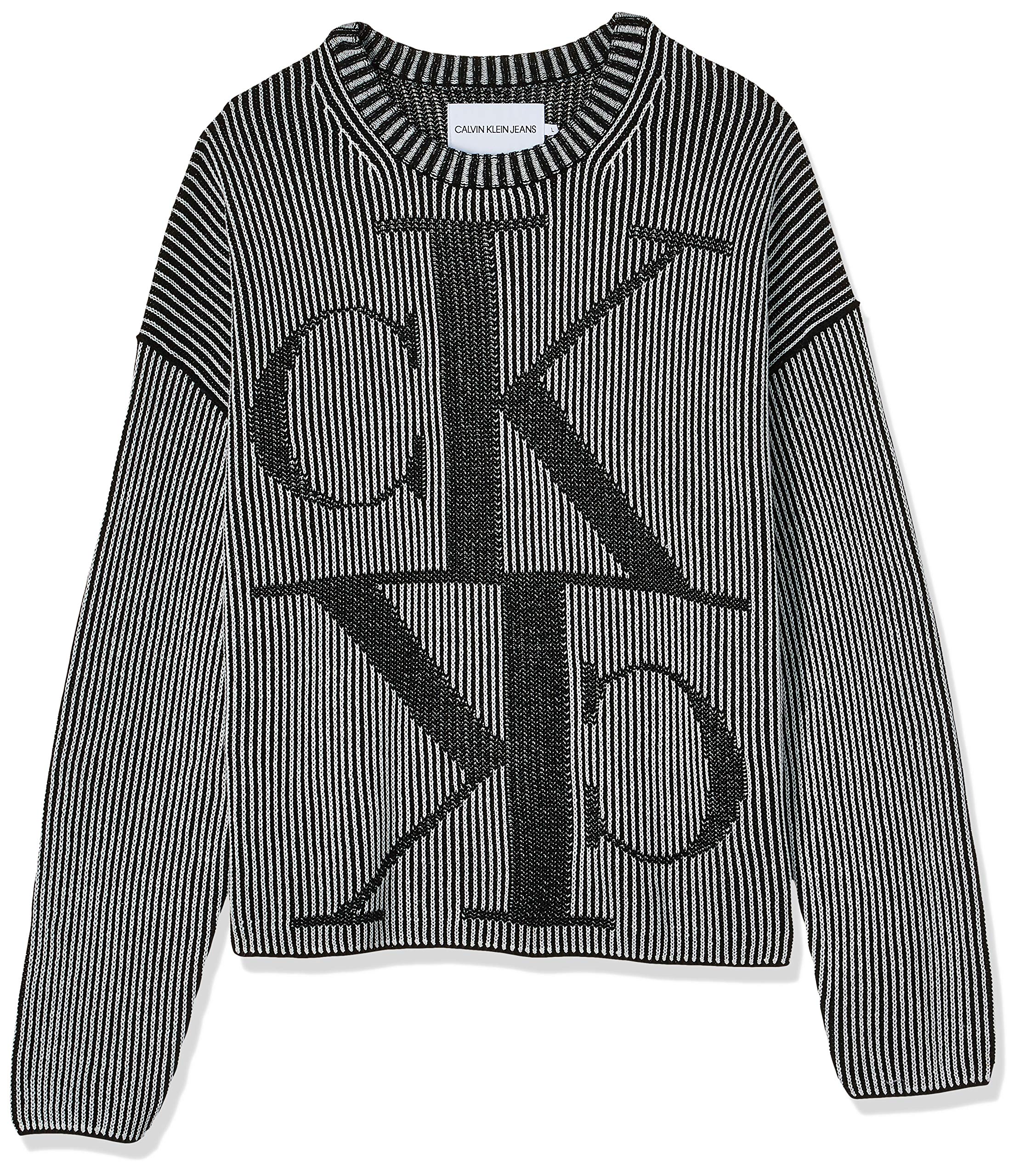 Calvin Klein Women's MIRRORED MONOGRAM CK CN Pullover