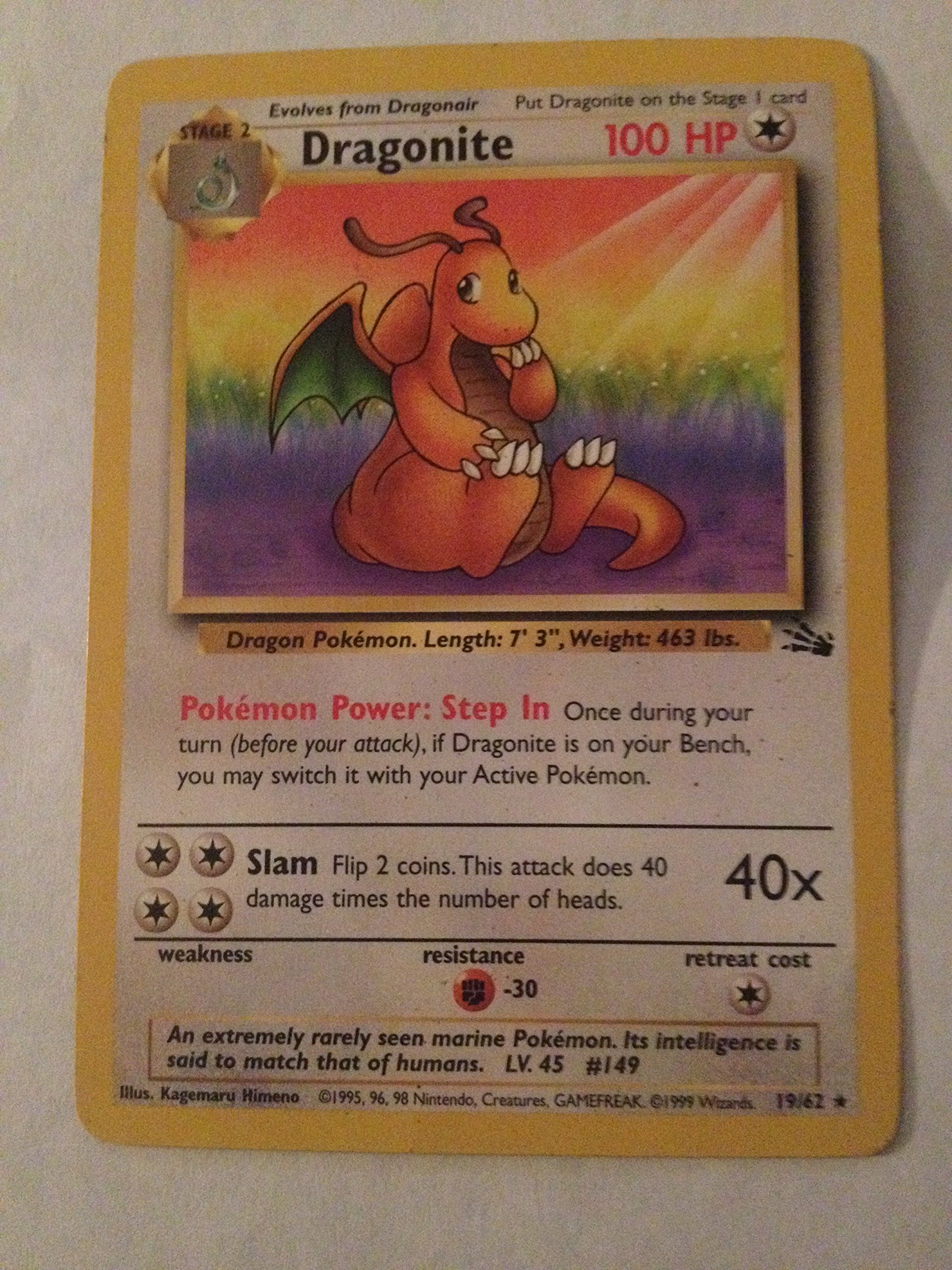 Pokemon - Dragonite (19) - Fossil : Amazon.ca: Toys & Games