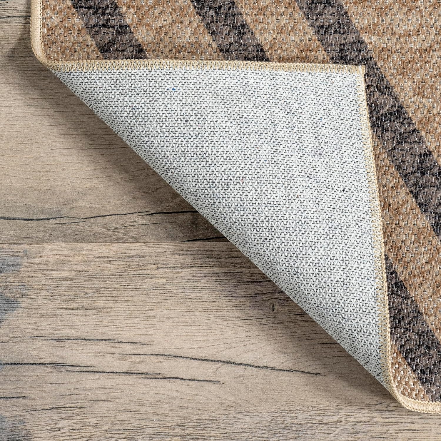 nuLOOM 4' x 6' Easy-Jute Area Rug, Machine Washable, Non-Slip, for Living Room Bedroom Kids Room Nursery Home Decor, Kasie Natural