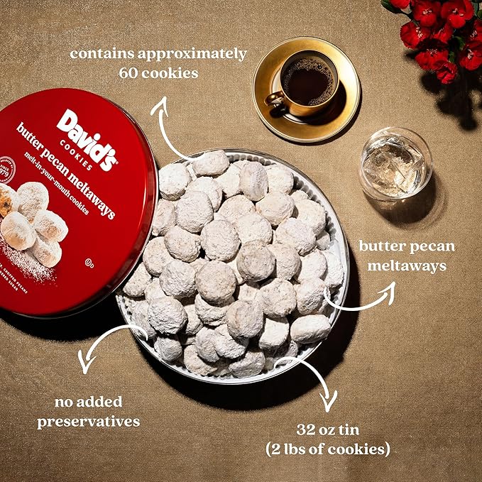 Galletas David's Cookies Butter Pecan Meltaways 907g miniatura 2