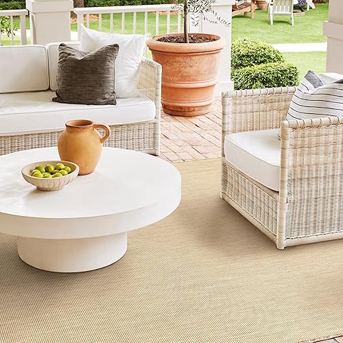 Nuloom Outdoor Performance Collection Nakia Brown/Ivory, 6' 7" x 9',