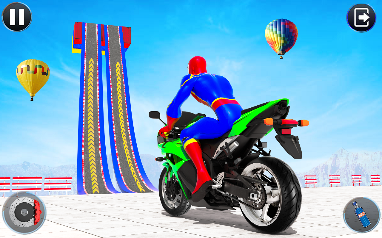 GT Mega Ramp Bike Stunt Game : Heavy Bike Racing Games - Superhero Bike ...