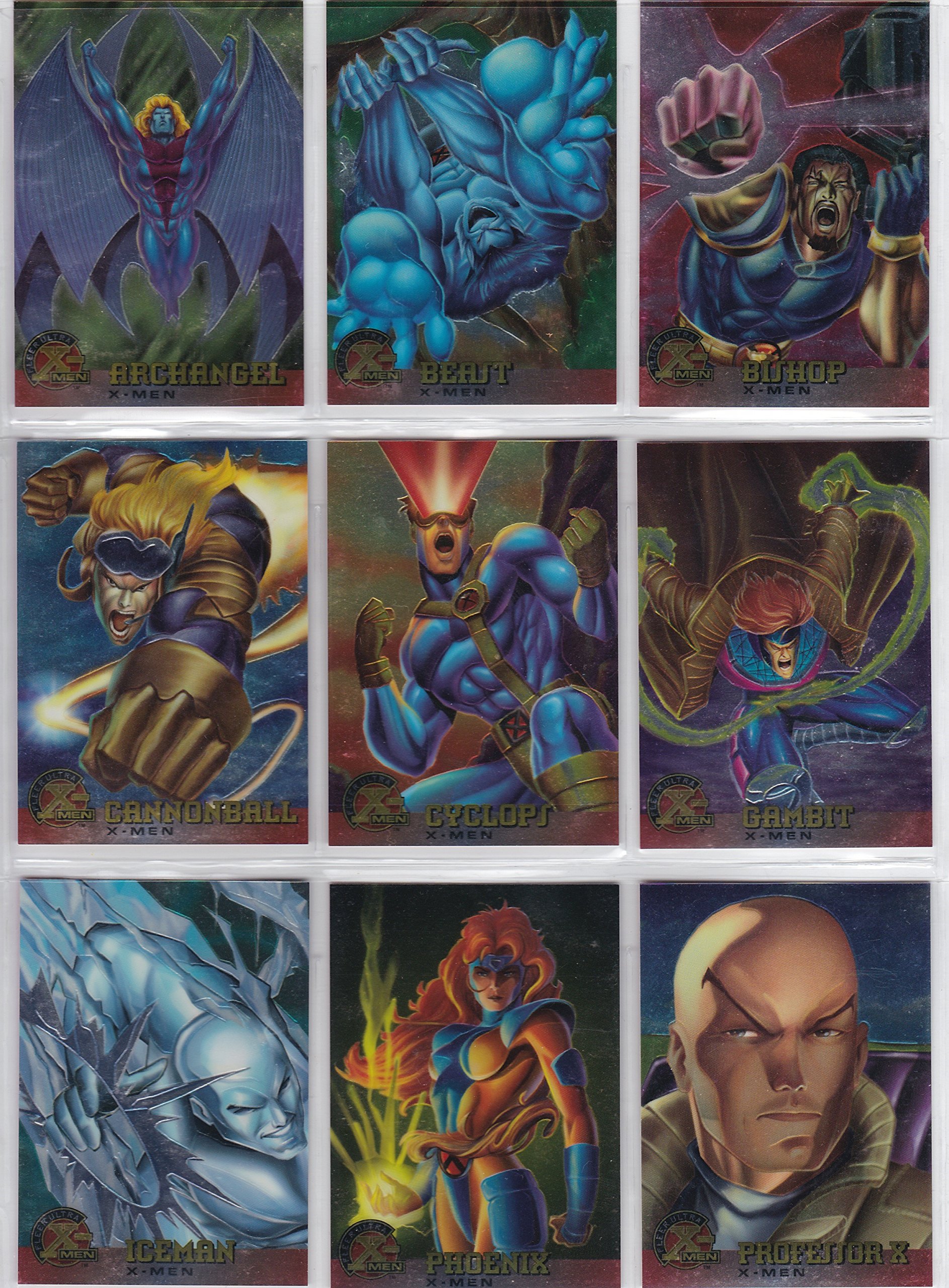 1995 Fleer Ultra X-Men Chromium Base Set of 100 Cards NM/M Y