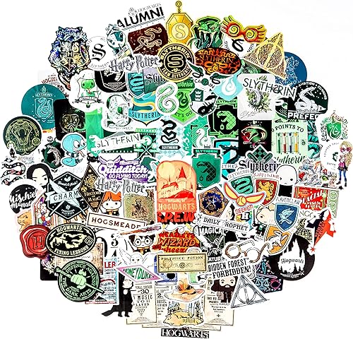 Miniatura 1 de Conquest Journals Harry Potter Slytherin - Paquete de calcomanías variadas, 120 calcomanías únicas incluyendo 10 hologramas, licencia oficial,