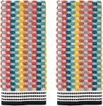 SKL Home Mid-Century Hand Towel Set, Multicolored, 2 Count