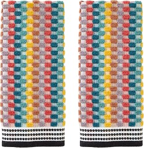SKL Home Mid-Century Hand Towel Set, Multicolored, 2 Count