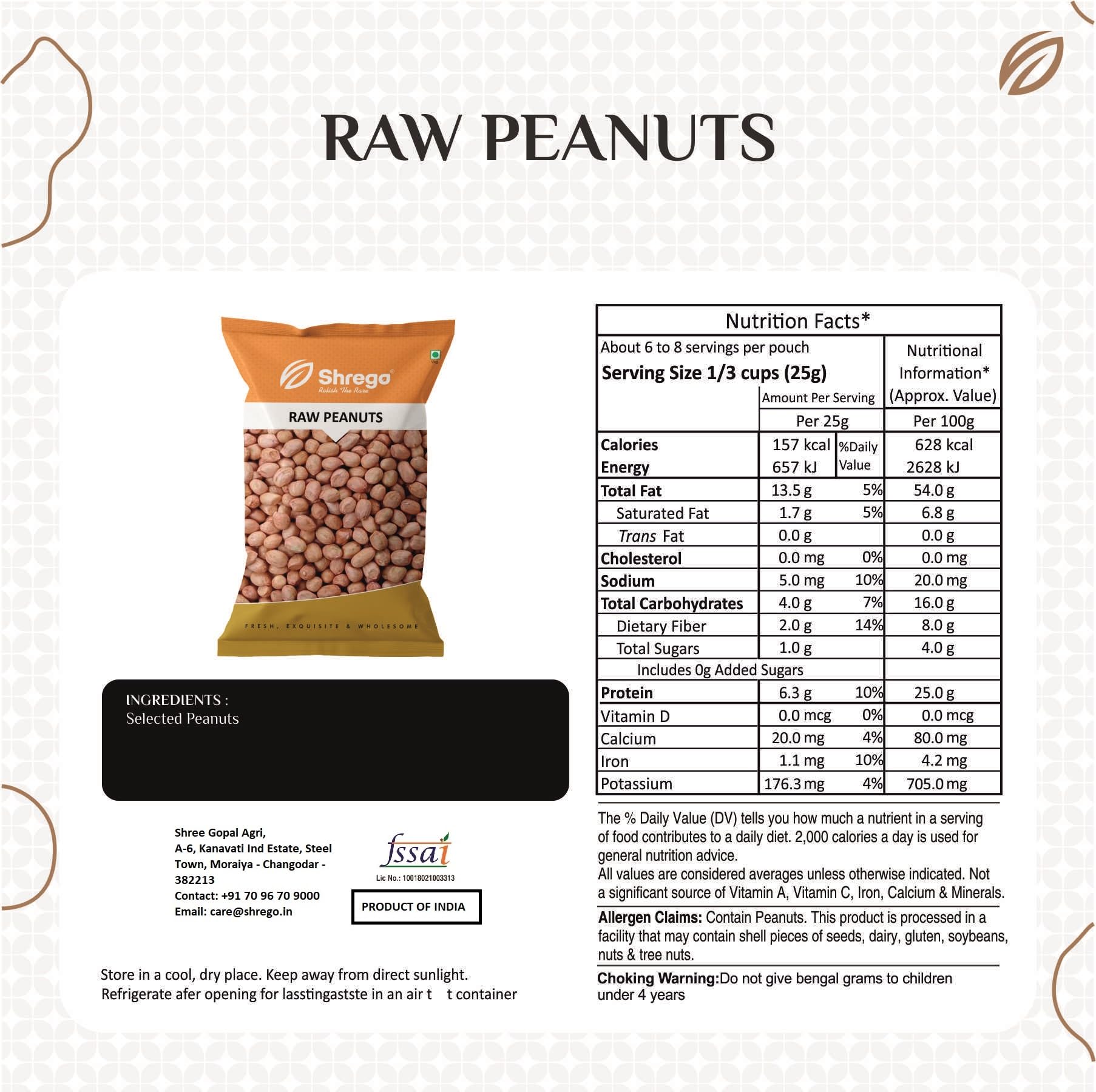 SHREGO Pink Raw Peanut, Vacuum Packed (1 kg) Premium Moongfali - Image 7 thumbnail