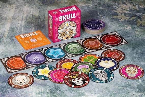 Asmodee | Skull – The Iconic Bluffing Party Game | Simple to Play, High-Tension Bidding Great for Games Nights & Gatherings | Roses or Skulls? Only You Know | 3–6 Players, Ages 10+, 30 Mins