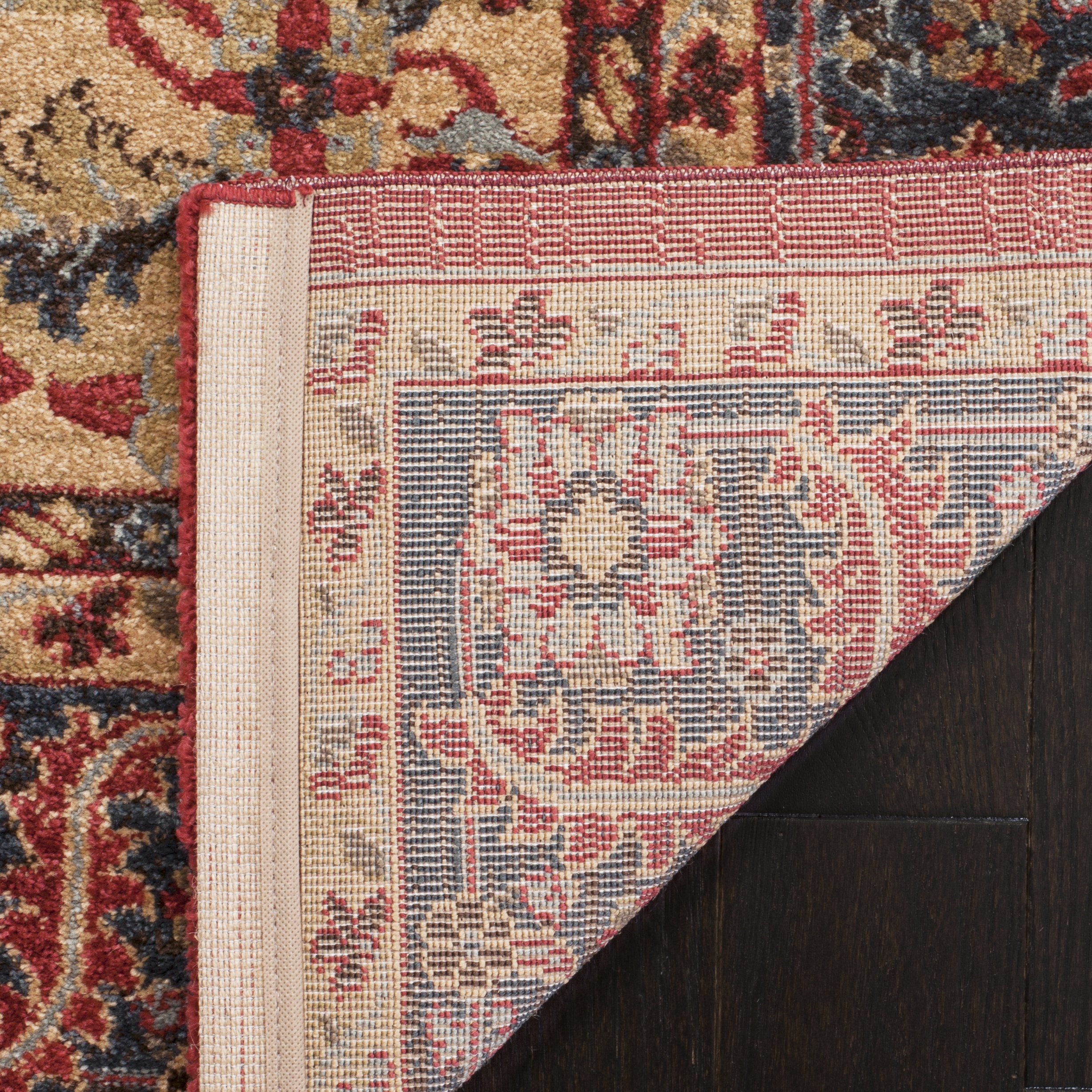 SAFAVIEH Traditionell Teppich für Wohnzimmer, Esszimmer, Schlafzimmer - Mahal Collection, Kurzer Flor, Marineblau und Rot, 155 X 231 cm