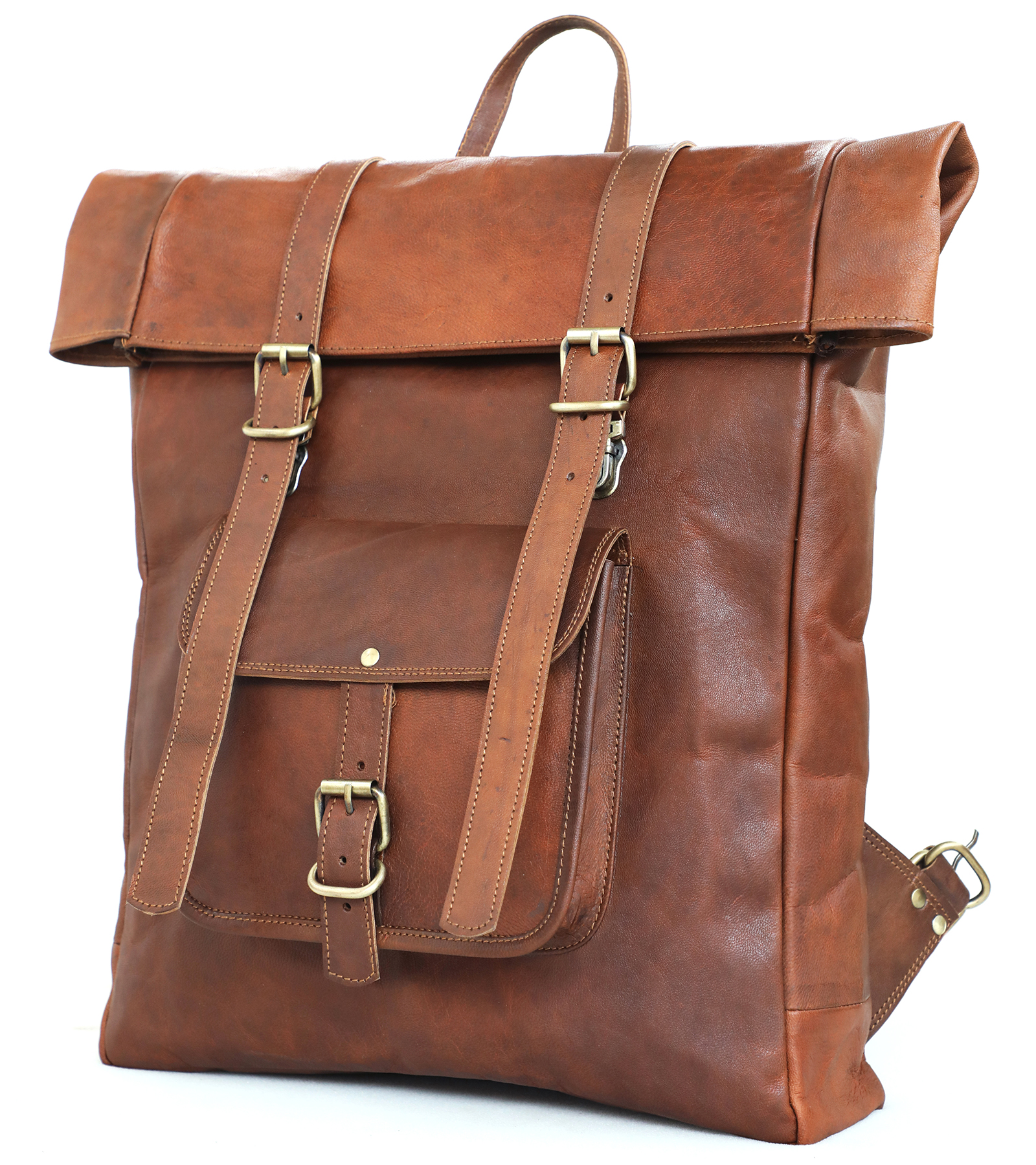 バッグ OUAT 25SS OFFICE BAG BROWN LEATHER Buy Down To Business, Brown Stylish Leather Laptop Bag