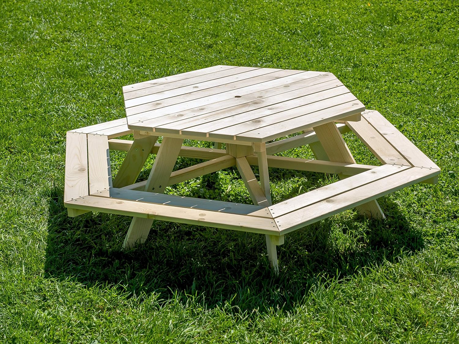 Pinolino Kindersitzgarnitur, 6 Eck, Garten, Outdoor, stabil, Platz für