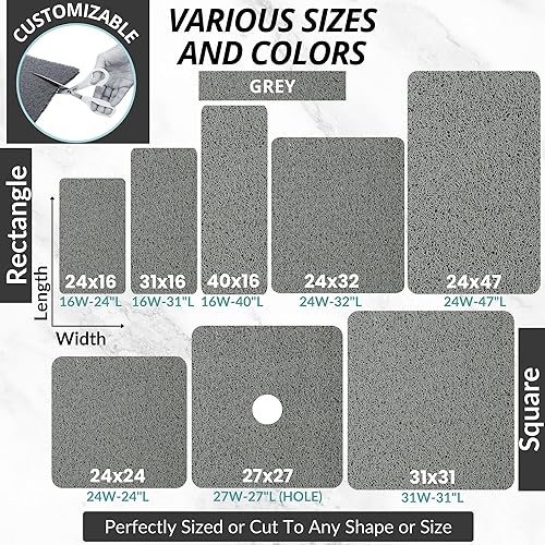 Miniatura 6 de ENKOSI Loofah - Tapetes de baño para bañera, tapete antideslizante para bañera de baño, tapetes de baño antideslizantes para bañera suave, tapete de