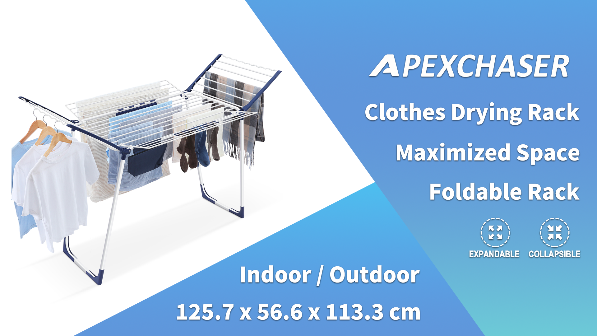 Amazon.com: APEXCHASER Clothes Drying Rack Foldable - Drying Rack
