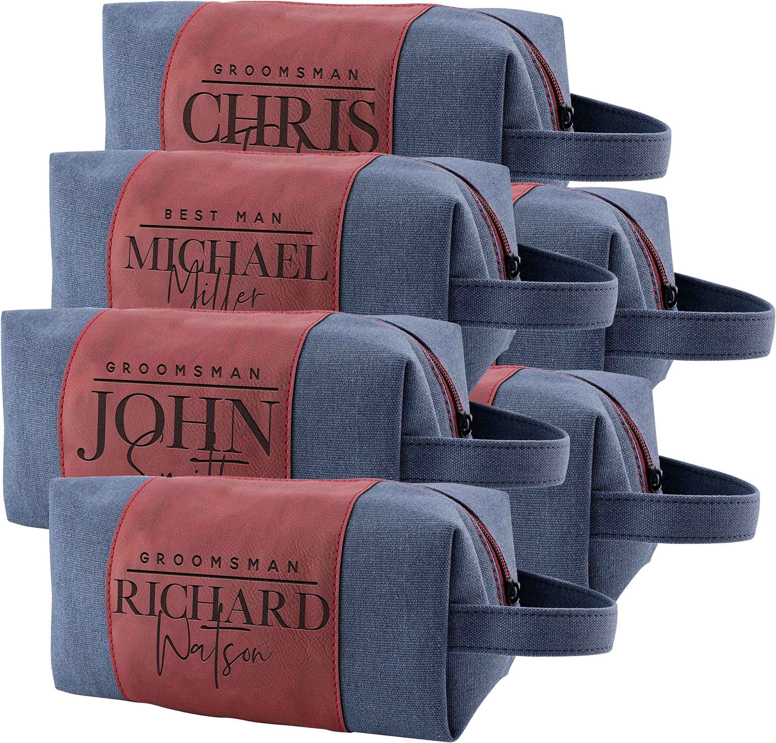 Personalized Groomsmen Gifts, Custom Men Toiletry Bags - Groomsman Gifts for Wedding