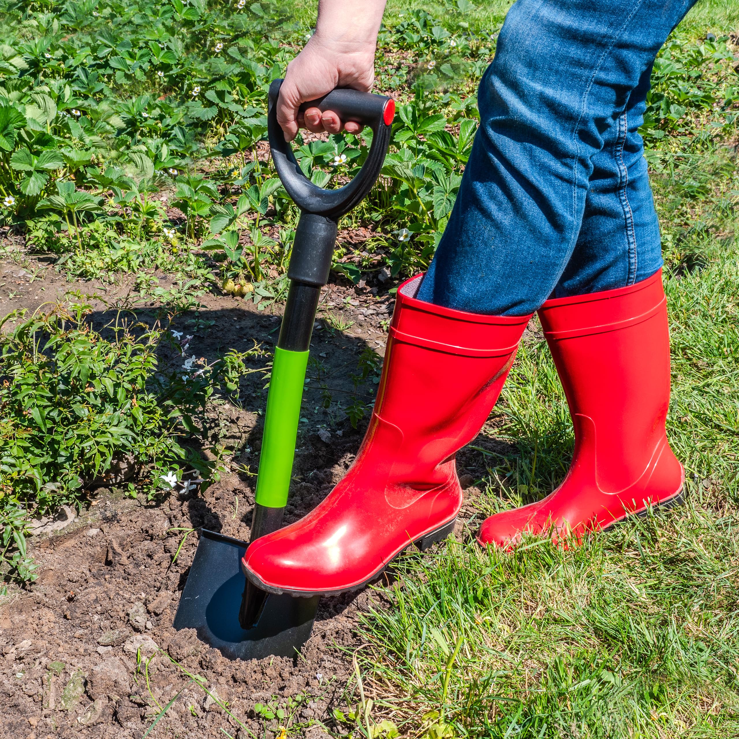 Garronda Spaten Garten nützliches Garten Zubehör für Pflanzen und Gartenarbeit Länge: 78 cm GD-0001 (Schaufel aus Metall mit Metallschaft)