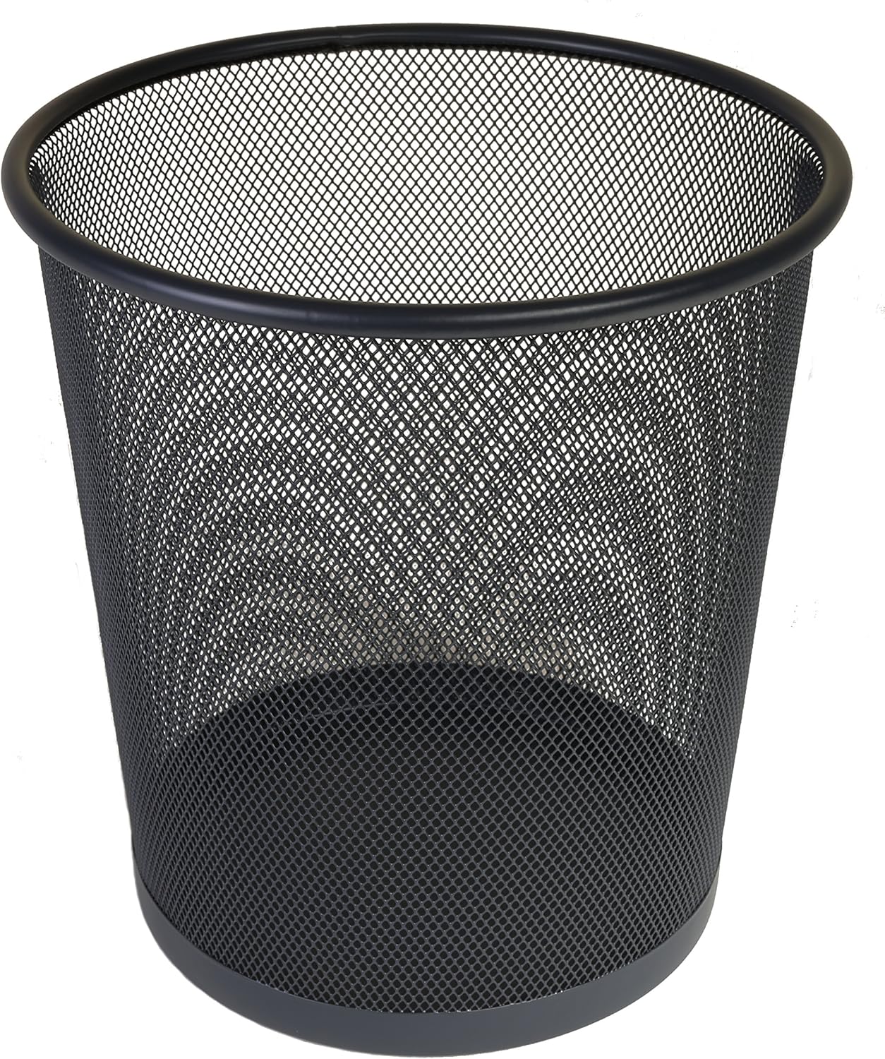 Osco Mesh Waste Bin Lightweight Sturdy Scratch-Resistant Dia250xH275mm Black Ref WB35 B