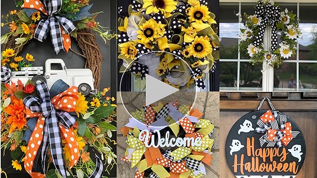 Amazon.com: HUIHUANG Orange Polka Dot Wired Ribbon, 2.5 Inch