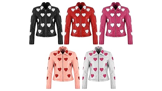 【SATIIIZ】Cade heart patch leather jacket SATIIIZ】Cade heart patch leather jacket (SATiiiZ/レザー