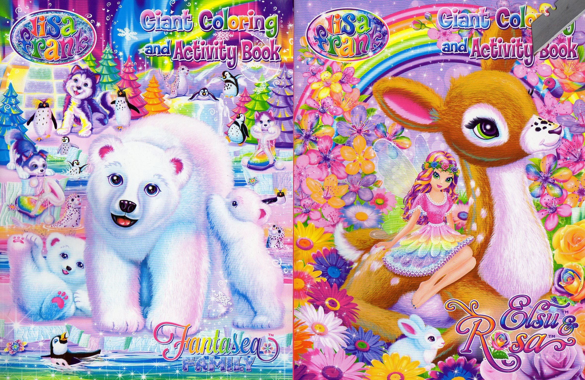 Lisa Frank Coloring and Activity Book Set (2 Books - 96 Pages) - v2