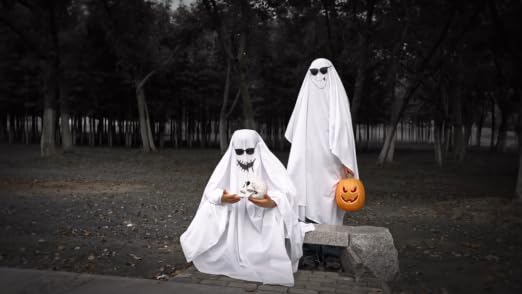 Halloween Ghost Sunglasses 2018 Halloween, glasses and people in ghost costume for trick or  main image 3