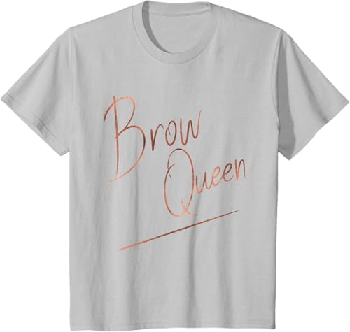 Miniatura 25 de Brow Queen Ombre - Camiseta de escritura a mano, regalo para artista de maquillaje, Negro, S Negro,Azul Marino,Blanco,Plateado,Marrón,Limón,Jaspeado