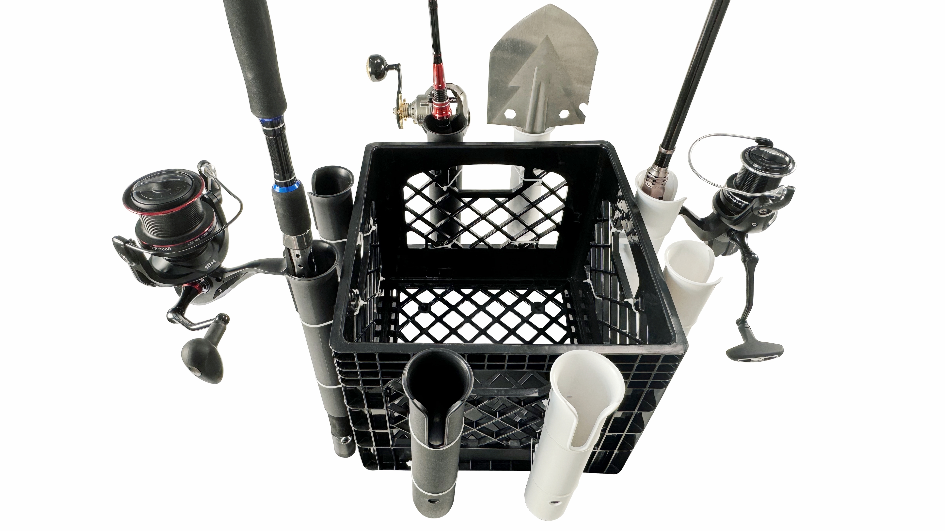 Amazon.com: Wall Mounted Fishing Rod Holders Tubes Links Fishing Rod Holder  Rack Rests (2-TUBE Black-HiUmi) : Sports & Outdoors