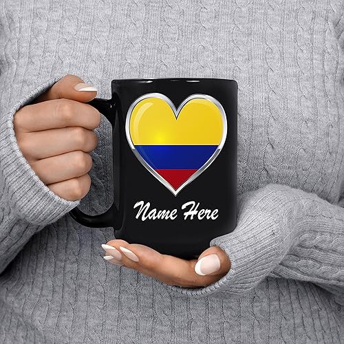 Miniatura 6 de Taza de café Colombia personalizada con la bandera del país, tazas de viaje colombianas con nombre personalizado, cumpleaños, Navidad, Acción de