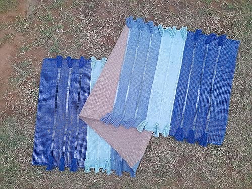 Miniatura 5 de Jaipur art & Rugs Estera de yoga de algodón - Alfombra tejida a mano ecológica - Antideslizante y gruesa (61x183x5mm) para fitness diario en casa -