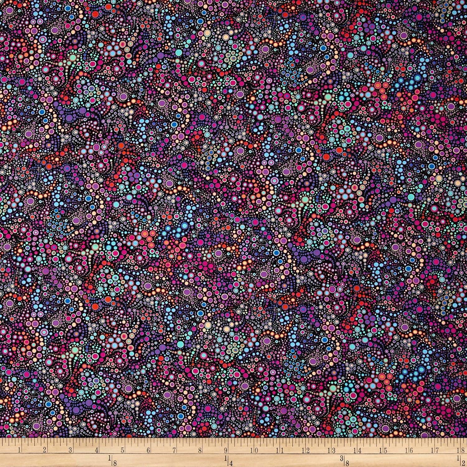 Kaufman Effervescence Digital Print All Over Jewel, Fabric by the Yard