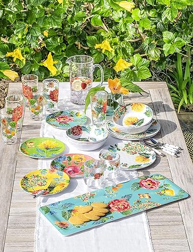 Miniatura 8 de TarHong Garden Floral Surtido Platos de ensalada, 8.5 pulgadas, melamina, juego de 4