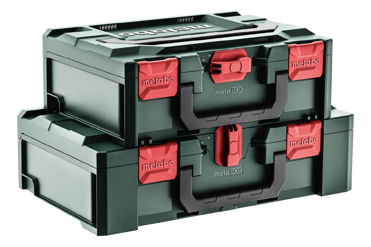 metabo Kit de Base - 2 Batteries LiHDX 8.0Ah Chargeur Rapide ASC 290, metaBOX 145 - Puissant, Durable, Technologie de Batterie 18V - Idéal pour Les Professionnels