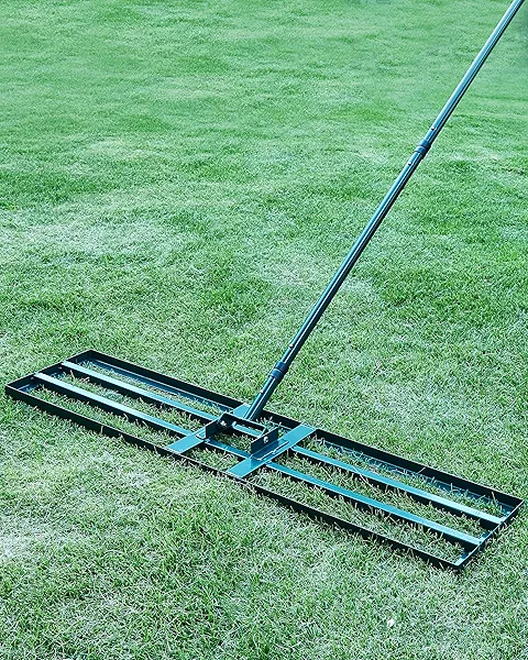 Lawn Leveling Rake,Stainless Steel Lawn Leveler with 45”x10” Ground Plate, 78” Adjustable Long Handle, Heavy Duty Large Level Yard Tool for Grass, Golf Field, Level Soil or Dirt Ground Surfaces-Green