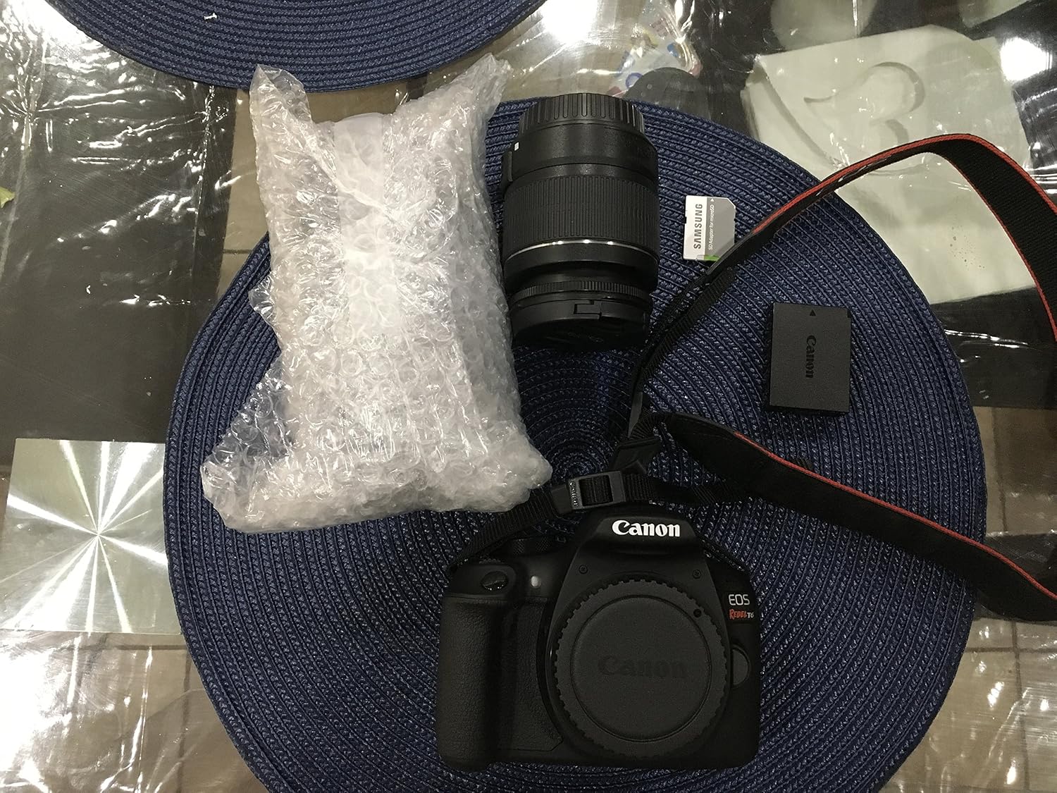 Canon EOS Rebel T6 DSLR Camera with EF-S 18-55mm f/3.5-5.6 is II Lens, EF 75-300mm f/4-5.6 III Lens, 64GB, Along with Fibertique Cleaning Cloth, and Xpix Cleaning Kit and Deluxe Accessory Bundle