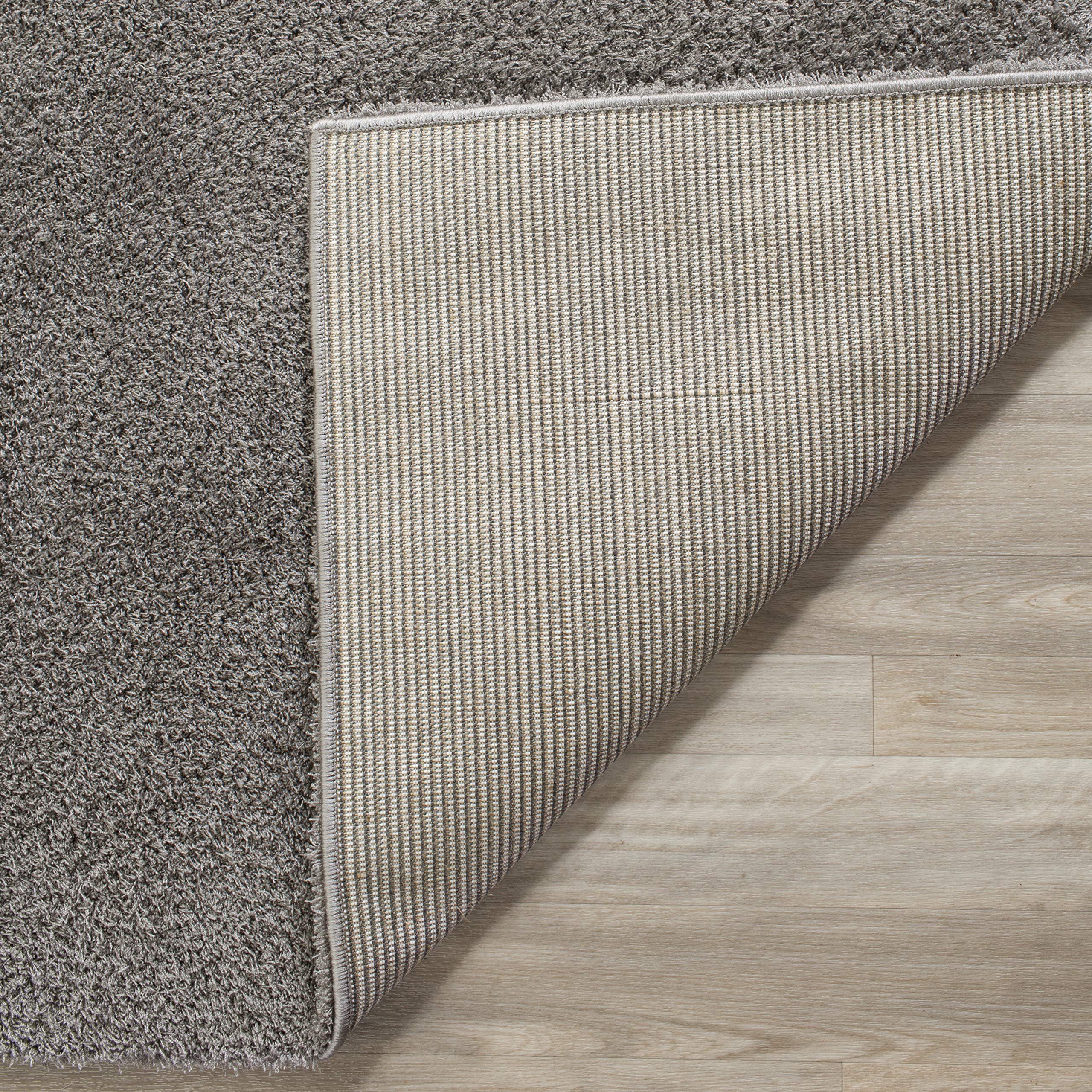 Tapis shag gris 155x229 cm doux pour le salon et la chambre à coucher