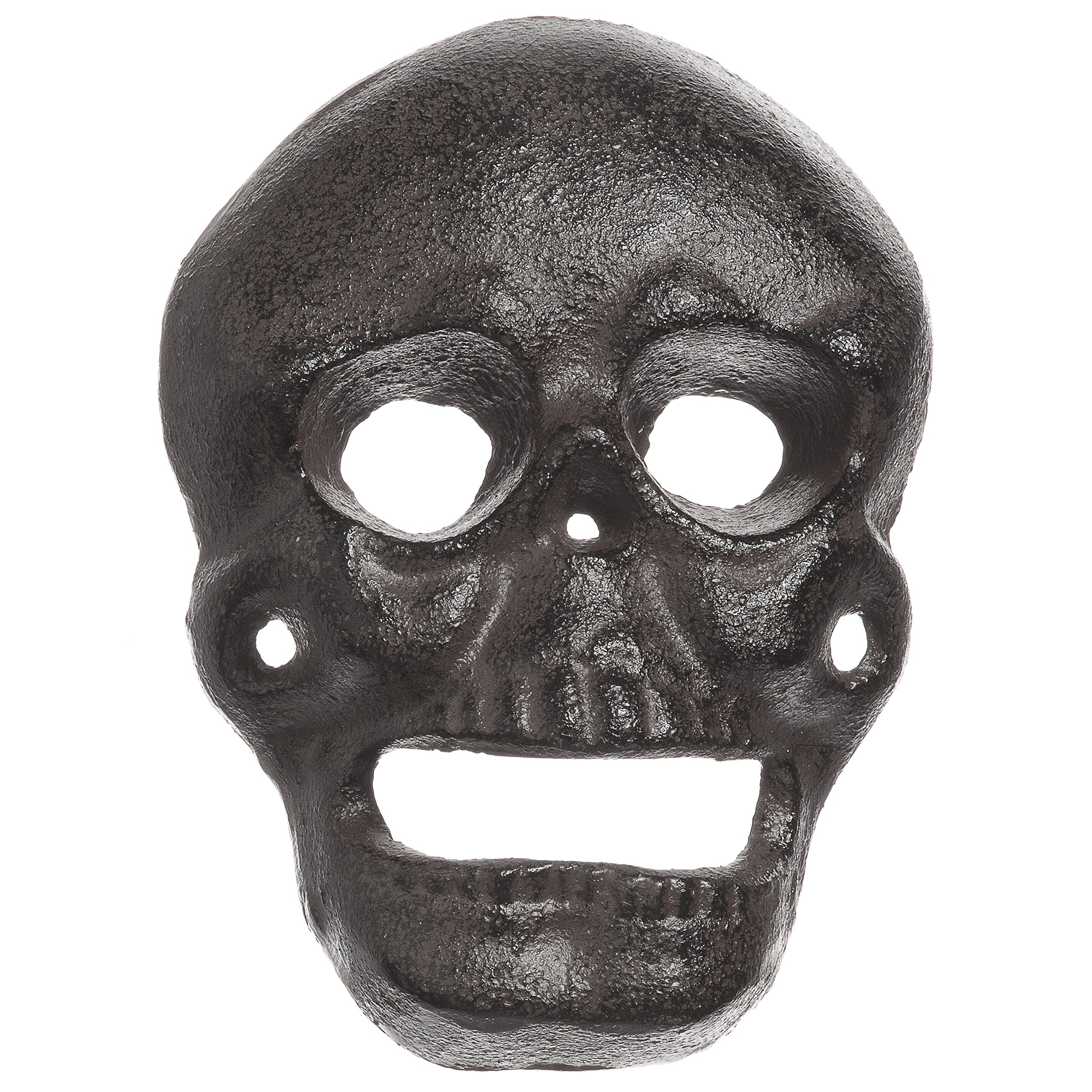 Ckb Ltd Black Ckb Ltd® Skull Bottle Opener Cast Iron Novelty Spooky Wall Mounted - Fittings Included