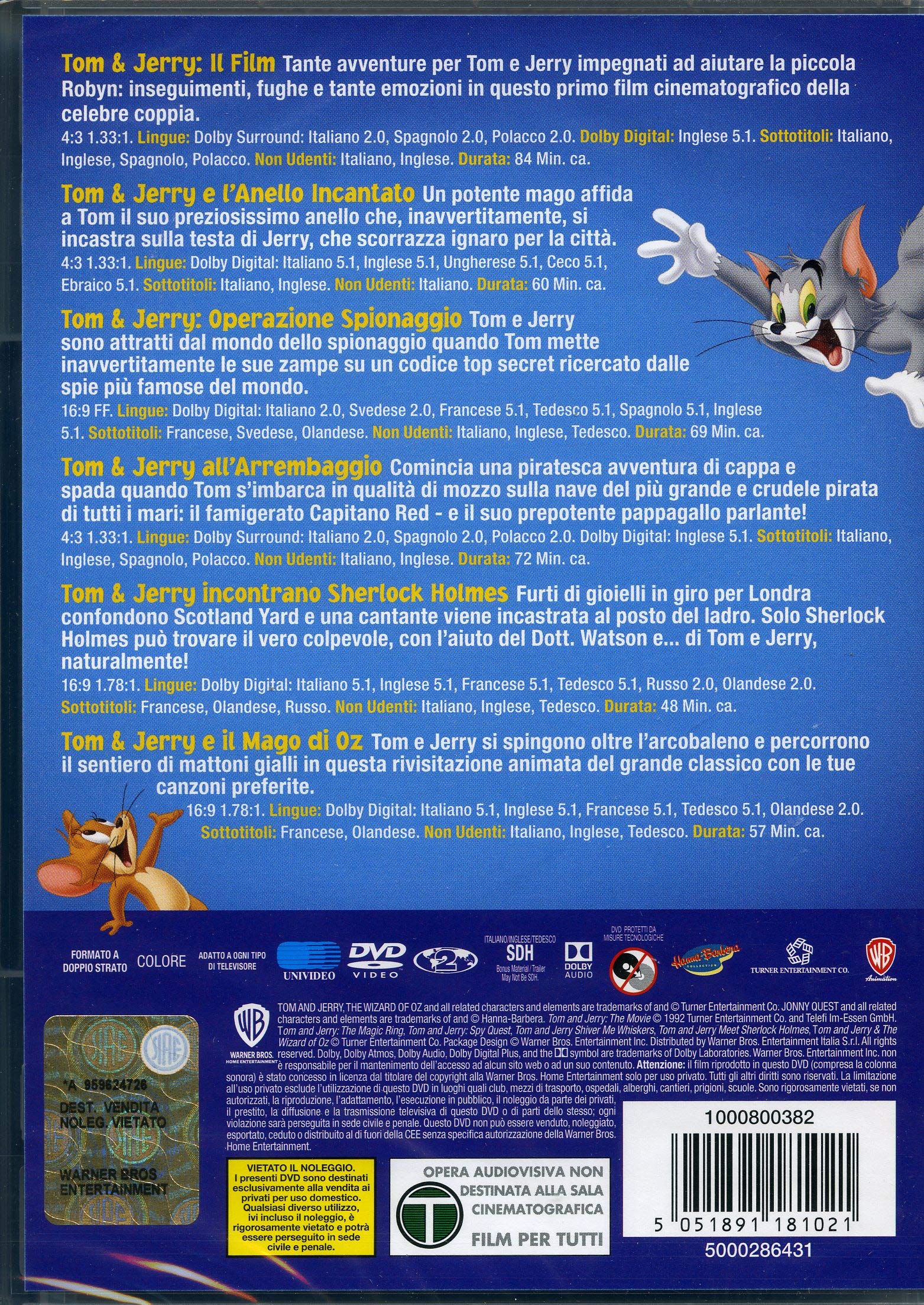Best Of Tom & Jerry Movies (Box 6 Dv)