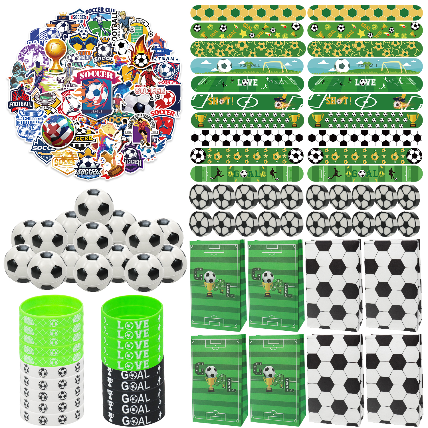 COLOFALLA 20 Bracelets Foot En Silicone + 20 Tatouages Temporaires – Fournitures Fête Football, Cadeau Enfant/adulte