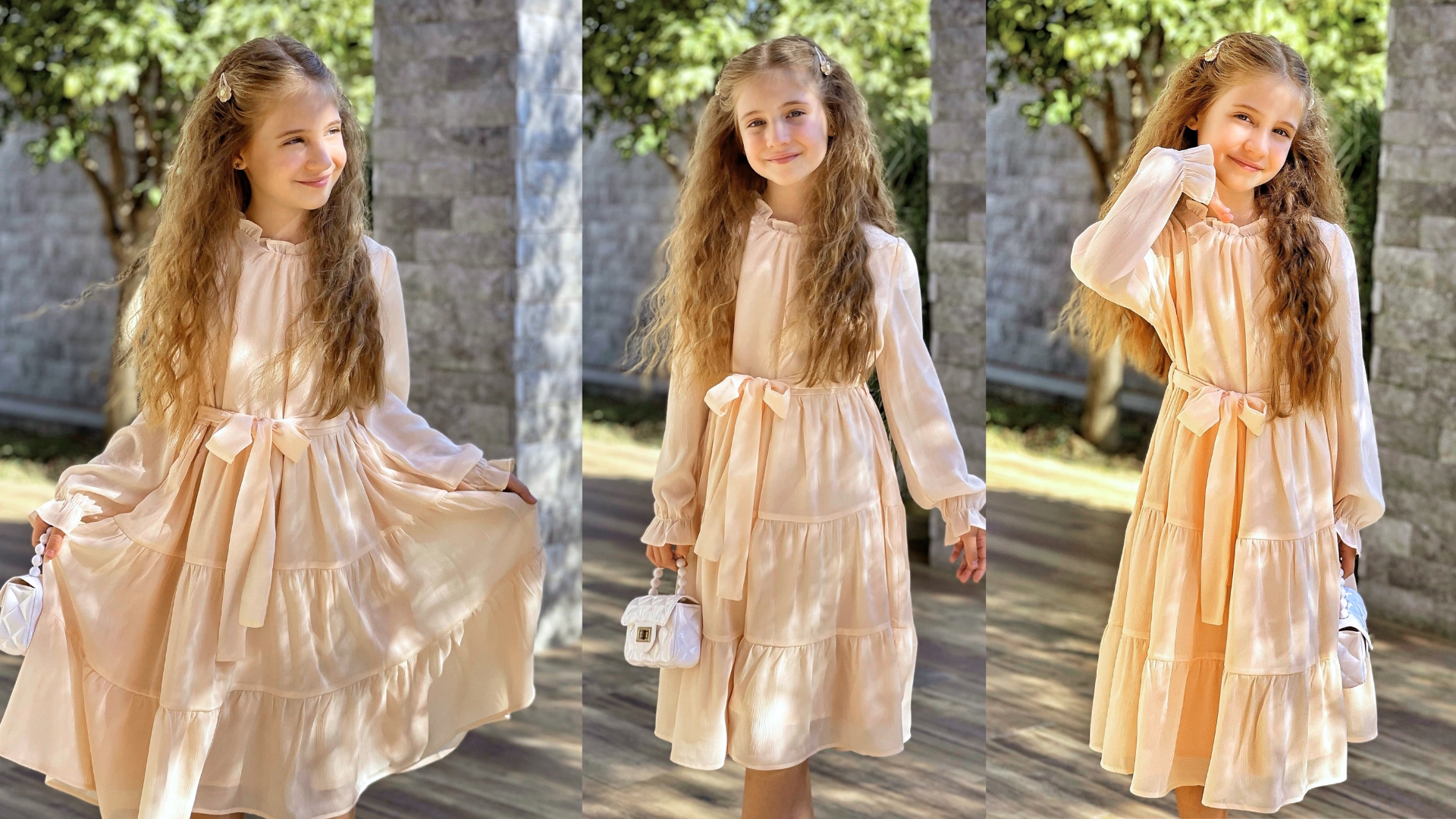 Cascades Long Sleeve Tiered Dress サイズ3 Long Sleeve Button Front Tiered Dress | S - 3XL | Great