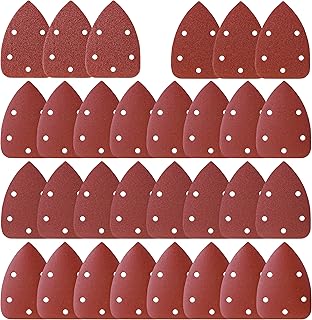 Bates- Mouse Detail Sander Sandpaper, 30 pcs, 40/80/120/180/240 Grits, Sanding Pads, Mouse Sander Pads, Sandpaper Assortment, Mouse Sandpaper, Mouse Sander Sandpaper, Palm Sander Sandpaper