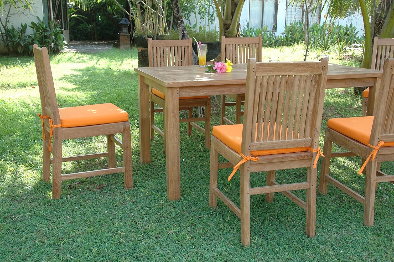Anderson Teak Patio Lawn Garden Furniture Montage Saratoga Collection Outdoor Dining Set