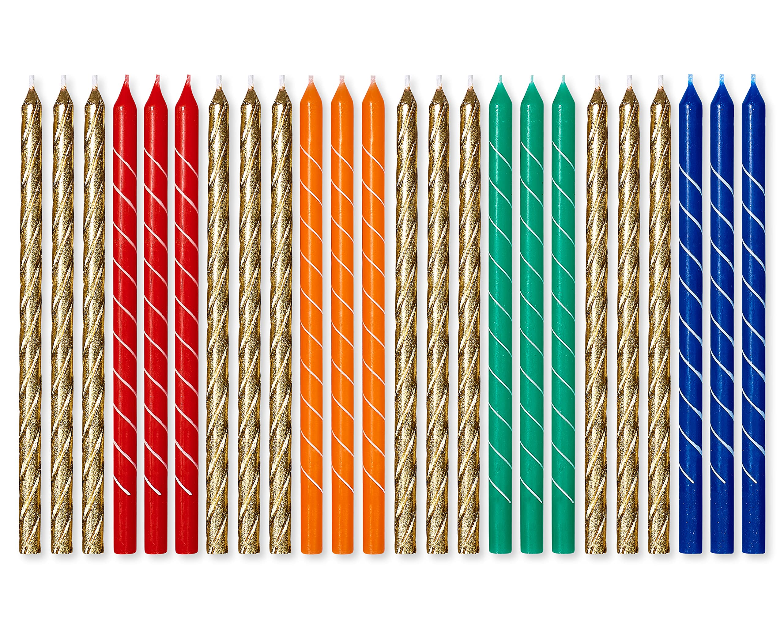 Papyrus Birthday Candles, Tall Tapers (24-Count)