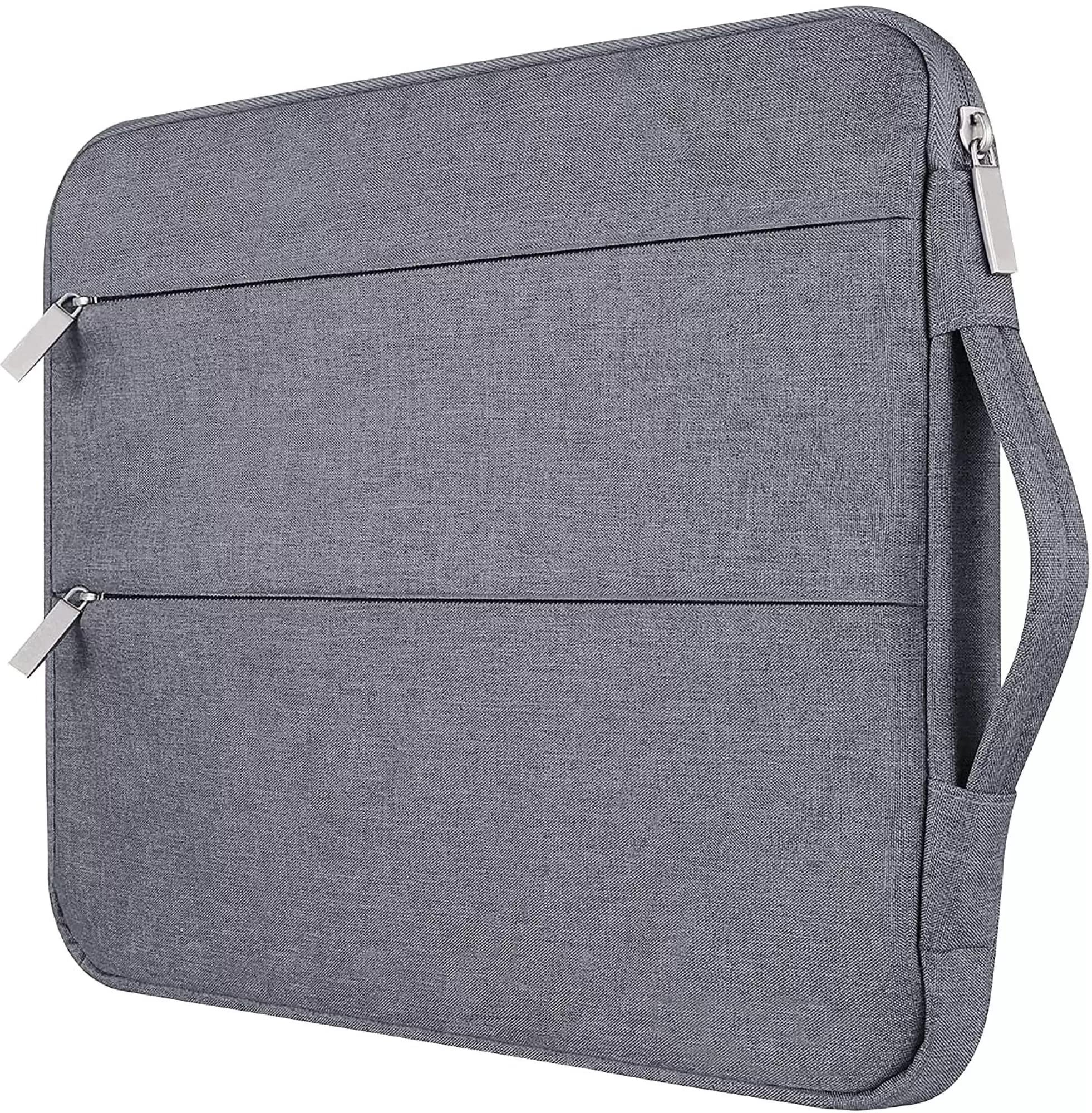 Laptop Sleeve Oxford Fabric 15 Inch Notebooks Compatible with 2 Front Accessory Pockets and Handle Case Cover for Men and Women Office (Black)-image-47