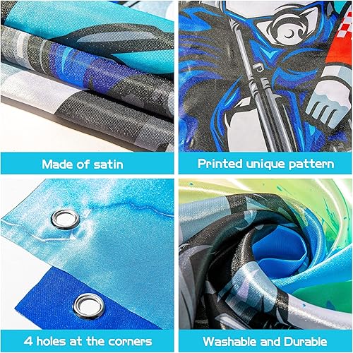 Miniatura 3 de PANTIDE Cartel de fondo para puerta de fotos de motocross, fondo grande de satén para fotografía de cara, decoración de motocross, decoración de