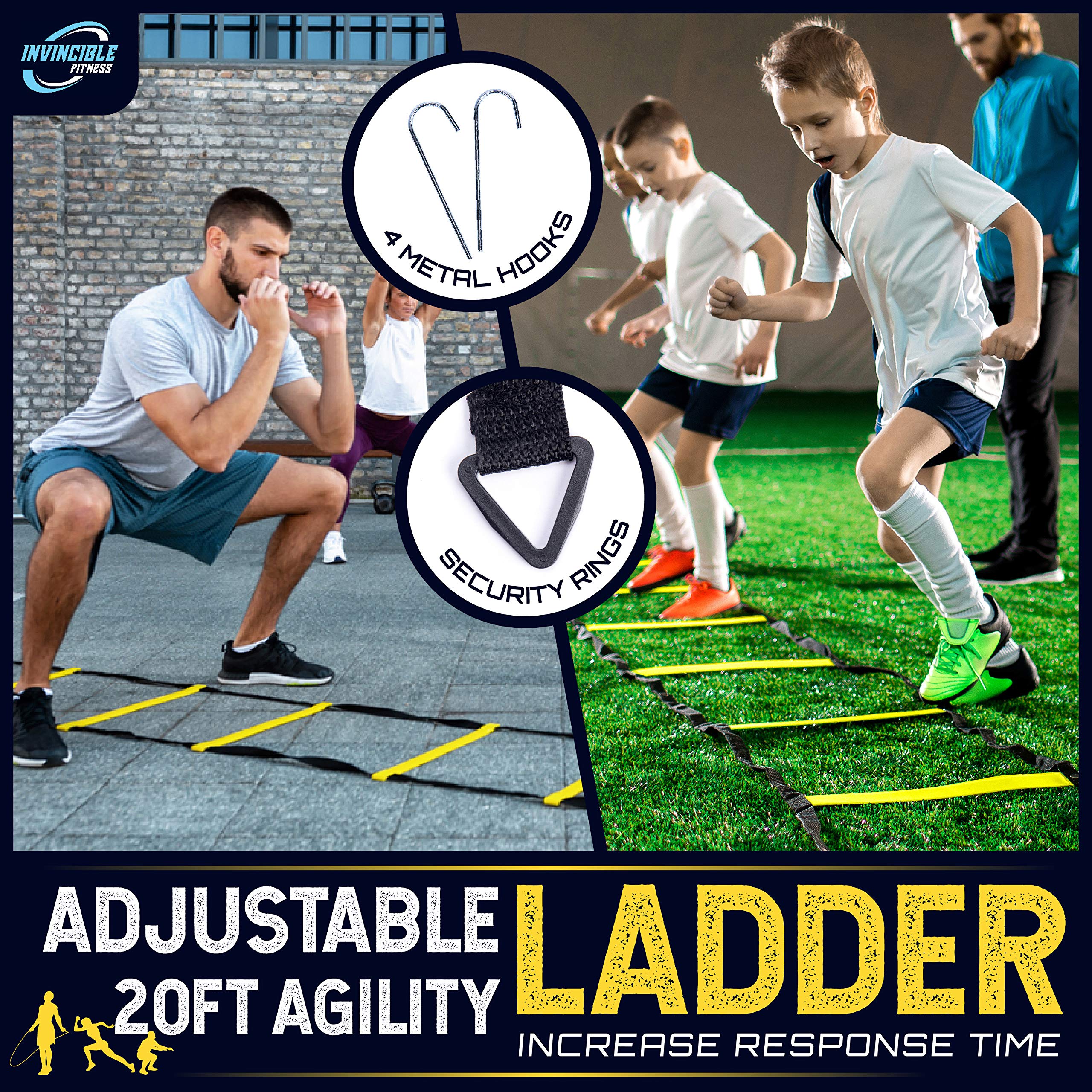 Snapklik.com : Invincible Fitness Agility Ladder Set - Enhance Speed ...